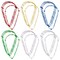 24-Pack Happy Birthday Necklaces, Rainbow Bead Party Supplies, Adult Party Favors for Guests, 6 Assorted Colors, 15.5 In